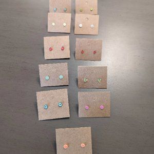 Fruit Earrings Stainless Steel Stud Earrings 11 Pairs LOT